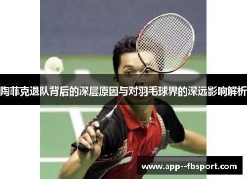 陶菲克退队背后的深层原因与对羽毛球界的深远影响解析